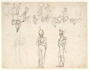 Esquisse pour une série de figures dans une représentation du bombardement de Copenhague - Christoffer Wilhelm Eckersberg