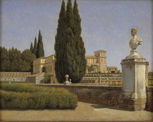 Vue des jardins de la Villa Albani. Rome - Christoffer Wilhelm Eckersberg
