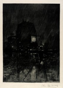 Nuit pluvieuse, Madison Square - C. F. William Mielatz