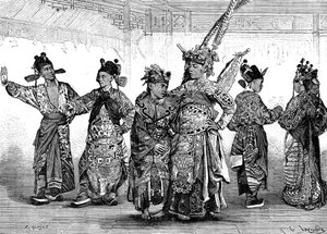Acteurs tragédiens chinois, XIXe siècle - C. Laplante
