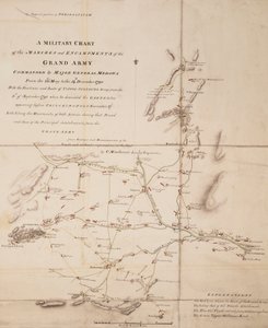 Carte militaire des marches et campements de la grande armée commandée par le Major Général Medows du 26 mai au 14 décembre 1790 - C. Mackenzie