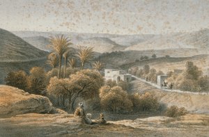Environs de Nazareth dans une gravure par Schacher - Steinkopk J.F. Editore