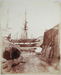 Scène de rivière et de quai vers 1846 - Calvert Richard Jones