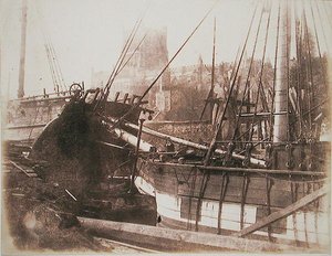 Navires à voile dans le port, c.1845 - Calvert Richard Jones