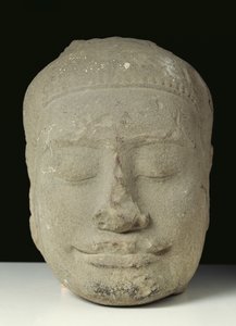 Tête de Bouddha aux yeux fermés, Angkor