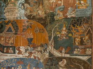 Les dix dernières vies antérieures du Bouddha (Dasa Jakata) (détail) - Cambodian School