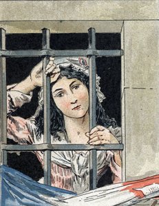 Charlotte Corday (1768-1793) qui a assassiné Jean-Paul Marat, en prison - Camille Gilbert