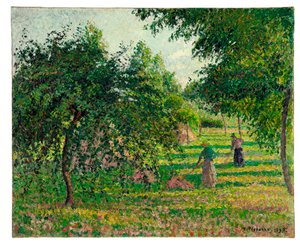 Pommiers et faneurs à Éragny, 1895