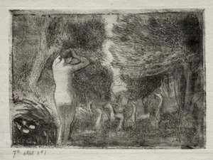 Baigneur et oies, 1895 - Camille Jacob Pissarro