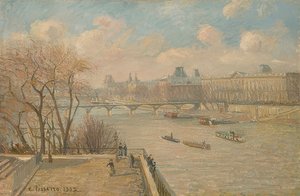 Le Louvre depuis le Pont Neuf - Camille Jacob Pissarro