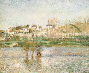 Inondation à Pontoise, 1882 - Camille Jacob Pissarro