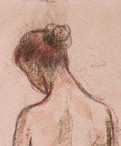 Nu debout de femme, de dos - Camille Jacob Pissarro