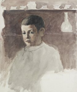 Portrait en buste de Lucien Pissarro (1863-1944), c. 1875 - Camille Jacob Pissarro