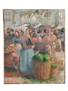 Le Marché de Gisors, Grande-Rue - Camille Jacob Pissarro