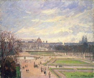 Le jardin des Tuileries. Peinture de Camille Pissarro (1830-1903) - Camille Jacob Pissarro