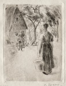 Paysanne portant des seaux, 1889 - Camille Jacob Pissarro