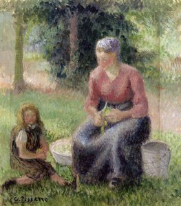 Paysanne et sa petite fille, vers 1893 - Camille Jacob Pissarro