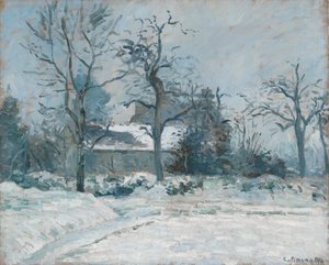 La Maison de Piette à Montfoucault, Effet de neige, 1874 - Camille Jacob Pissarro