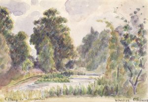 Étang aux jardins de Kew, 1892 - Camille Jacob Pissarro
