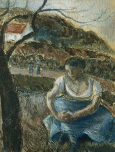 Paysanne Assise, vers 1880 - Camille Jacob Pissarro