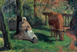 Bergère, Montfoucault, 1875 - Camille Jacob Pissarro