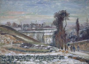 Paysage enneigé près de l