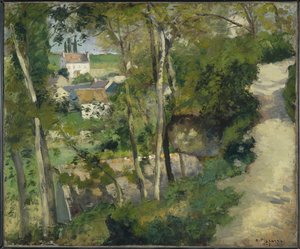 La montée, Rue de la Côte-du-Jalet, Pontoise, 1875 - Camille Jacob Pissarro