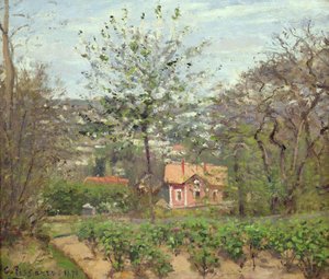Le cottage, ou la maison rose - Hameau du Cœur Volant, 1870 - Camille Jacob Pissarro