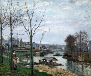 La Blanchisserie, Port Marly, 1872 - Camille Jacob Pissarro