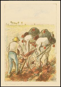 La charrue, frontispice pour "Les Temps Nouveaux", 1901