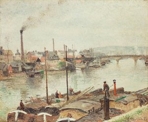 Le Port de Rouen, 1883 - Camille Jacob Pissarro