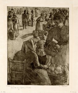 Le Marché aux légumes à Pontoise, 1891 - Camille Jacob Pissarro