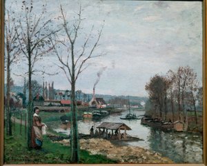 La Laverie à Port Marly - Camille Jacob Pissarro