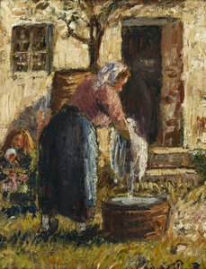 La Laveuse, c.1898 - Camille Jacob Pissarro