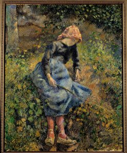 Le berger dit que la jeune fille a une baguette - Camille Jacob Pissarro