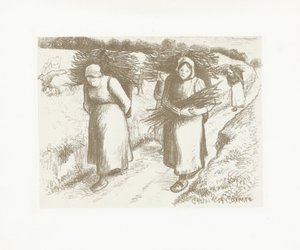 Femmes portant des fagots - Camille Jacob Pissarro