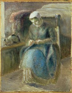 Femme cousant