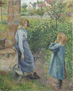 Femme et enfant au puits, 1882 - Camille Jacob Pissarro
