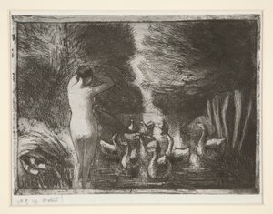 Baigneuse aux oies - Camille Pissarro
