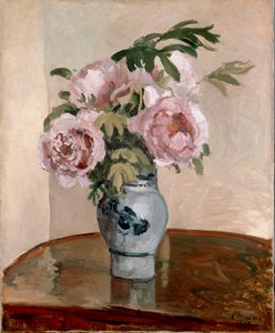Bouquet de pivoines roses - Camille Pissarro