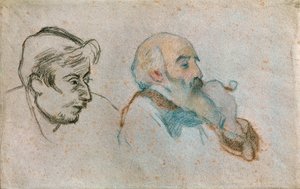 Double portrait de Gauguin et Pissarro ...