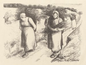Porteurs de bois de chauffage - Camille Pissarro