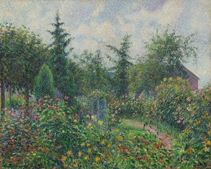 Jardin et poulailler chez Octave Mirbeau, Les Damps - Camille Pissarro