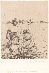 Groupe de paysans, vers 1899