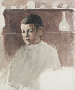 Portrait en buste de Lucien Pissarro 1863-1944, vers 1875 - Camille Pissarro