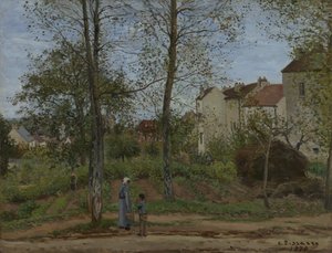 Maisons à Bougival (automne) - Camille Pissarro