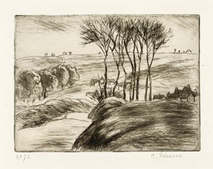 Paysage à Osny - Camille Jacob Pissarro