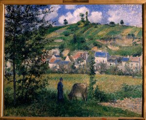 Paysage à Chaponval - Camille Jacob Pissarro