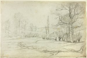 Paysage à Montfoucault - Camille Pissarro