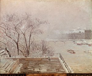 Matin au Louvre, effet de neige